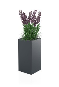 Wysoka kwadratowa donica Monumo Tower pot antracytowa pełna pojemność H:70