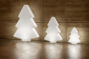 Zestaw Świąteczny LED Monumo Choinki podświetlane barwa  zimna  H:140 &   H:100 &   H:60 