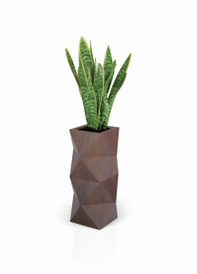 Designerska Donica Monumo Asti Corten Effect z wewnętrzną półką H:78