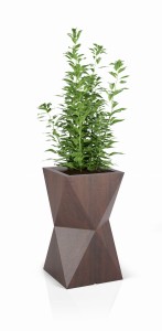 Nowoczesna donica Monumo Valencia Corten Effect z wewnętrzną półką H:70
