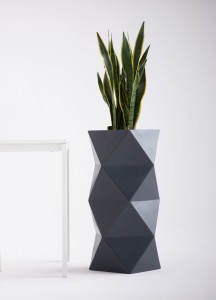 Designerska Donica Monumo Asti antracyt z wewnętrzną półką H:78