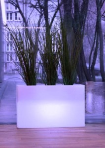Długa donica podświetlana Monumo Lungo Maxi Light żarówka RGB H:50