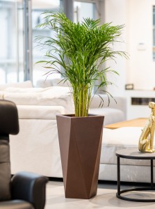Wysoka  donica Monumo Vaso Corten Effect z wewnętrzną półką H:72