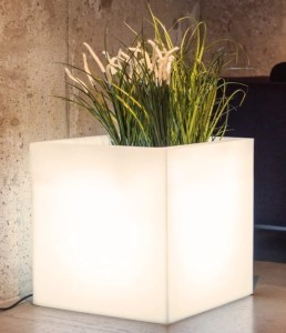 Kwadratowa donica podświetlana Monumo Pixel Pot Light barwa ciepła  H:50