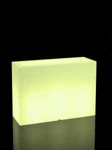 Prostokątna  donica podświetlana Monumo Lungo Grande Light żarówka RGB H:60