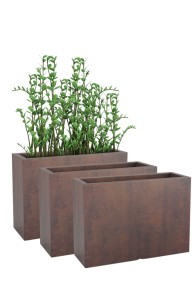 Zestaw 3 Prostokątnych Donic Monumo Longerino corten effect z wewnętrzną półką 