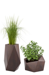 Zestaw 2 Stylowych Donic Monumo Volcano & Vesari  corten effect z wewnętrzną półką