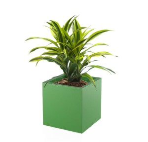 Kwadratowa Donica Monumo Pixel Pot limonka pełna pojemność  H:40