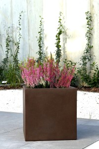 Kwadratowa Donica Monumo Pixel Pot corten effect pełna pojemność  H:40