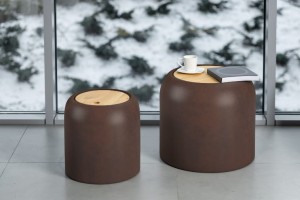 Zestaw stolik z siedziskiem Monumo Ambienti corten effect