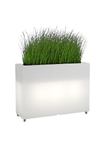 Podłużna prostokątna donica na kółkach Monumo Longerino Light barwa neutralna H:70 