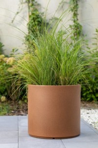 Donica duża okrągła Cavo efekt stalowej rdzy Monumo z wkładem 50 cm