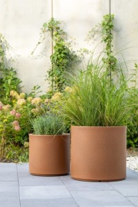 Zestaw donic Cavo 50 cm i 40 cm efekt stalowej rdzy pełna pojemność 