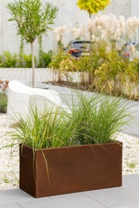 Donica nowoczesna Long Midi podłużna 85 cm corten effect pojemna
