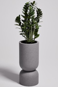 Donica Perfetto 65 cm do ogrodu efekt kamienia z półką Monumo