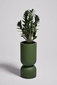 Donica Perfetto 65 cm do salonu butelkowa zieleń z półką Monumo