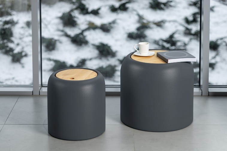 Zestaw stolik z siedziskiem Monumo Ambienti antracyt