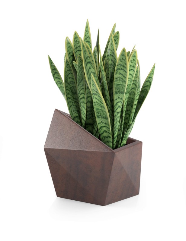 Donica tarasowa asymetryczna nowoczesna 47 cm efekt corten | Astro pełna | Monumo