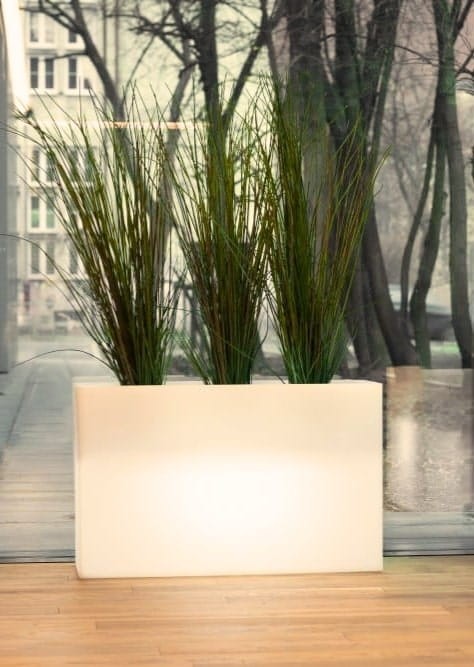 Donica LED podświetlana długa 80 cm barwa ciepła | Lungo Maxi z półką | Monumo