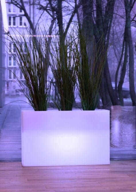 Donica LED podświetlana długa 80 cm barwa RGB + pilot | Lungo Maxi z półką | Monumo