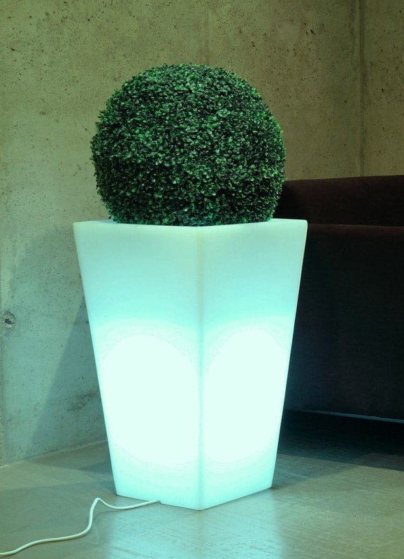 Smukła podświetlana donica LED 70 cm – RGB + pilot | Slim Line S light | Monumo
