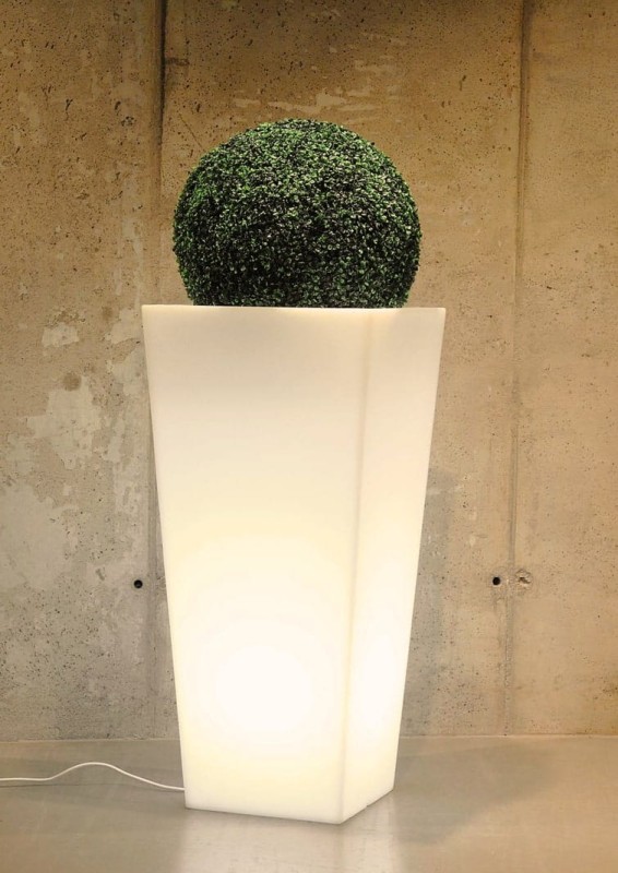 Smukła podświetlana donica LED 110 cm – barwa ciepła | Slim Line M light | Monumo