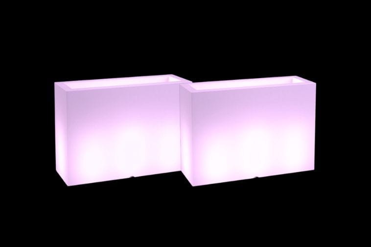 Komplet 2 prostokątnych donic LED 100 cm – RGB + pilot | Longerino light | Monumo