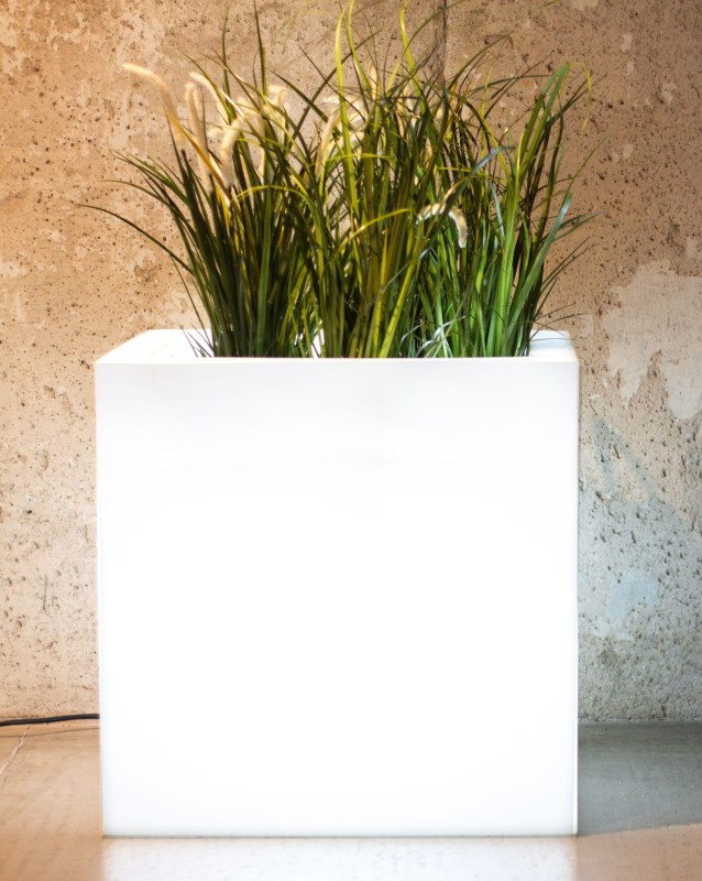 Donica LED kwadratowa podświetlana 50 cm barwa zimna | Pixel Pot light | Monumo