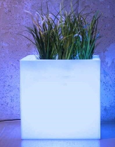 Donica LED kwadratowa podświetlana 50 cm RGB + pilot | Pixel Pot light | Monumo