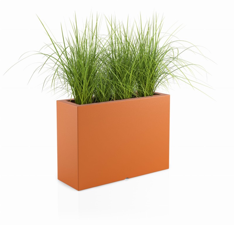 Prostokątna wysoka donica Monumo Lungo Grande terakota z wewnętrzną półką H:60