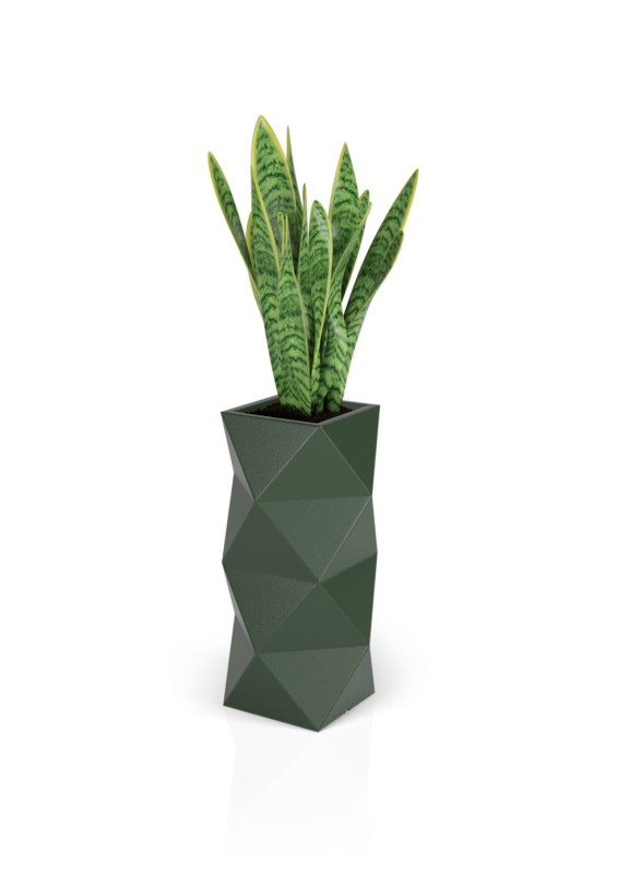 Wysoka donica ogrodowa 78 cm butelkowa zieleń | Asti pełna | Monumo