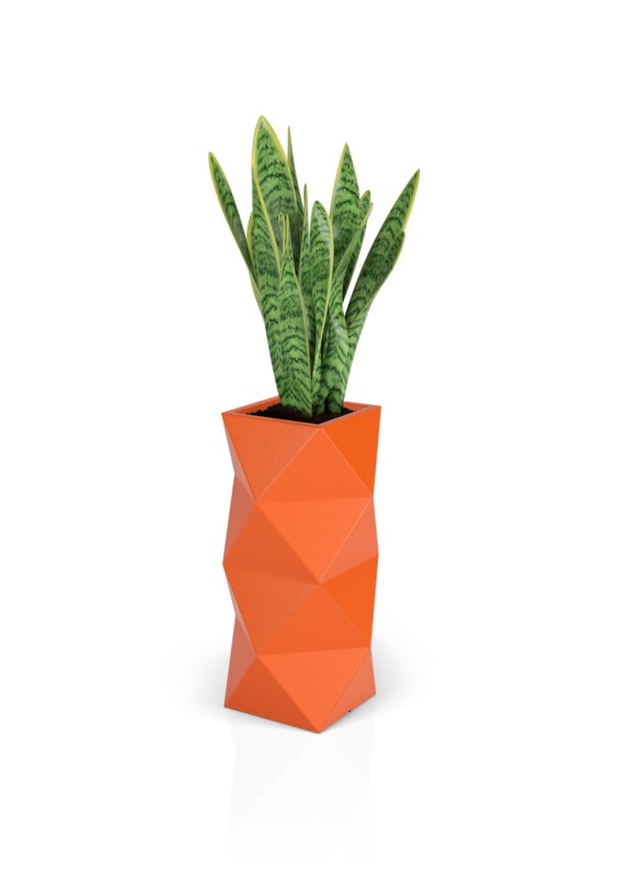 Wysoka donica ogrodowa 78 cm pomarańczowa | Asti pełna | Monumo