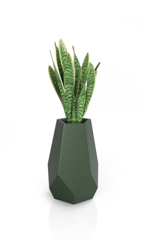 Donica tarasowa nowoczesna 71 cm butelkowa zieleń | Bari pełna | Monumo