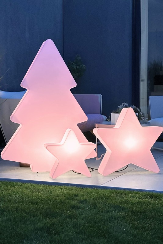 Zestaw Świąteczny LED Monumo Choinka podświetlana H:140 &  Gwiazda podświetlana H:50 & Gwiazda podświetlana  H:70 RGB + pilot