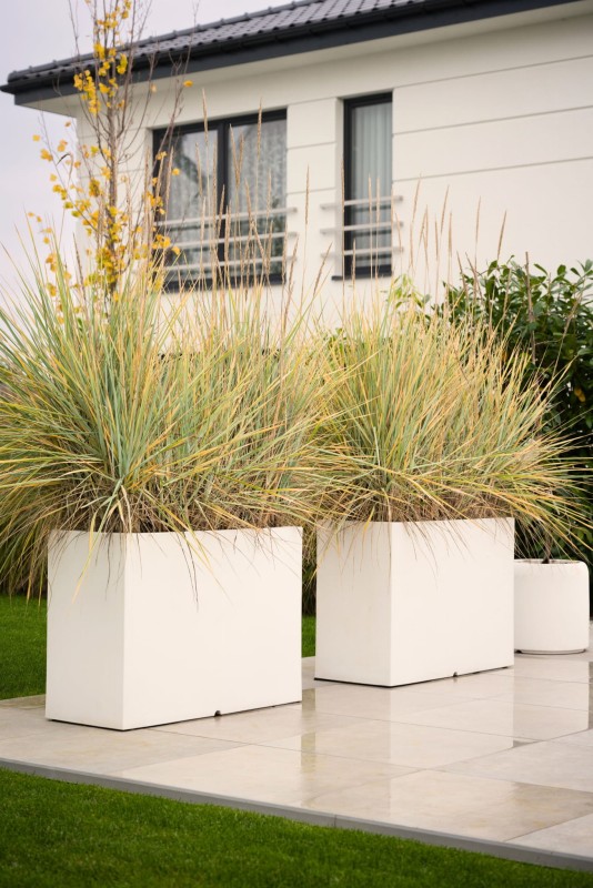 Zestaw 2 długich donic prostokątnych 100 cm białych | Longerino z półką | Monumo