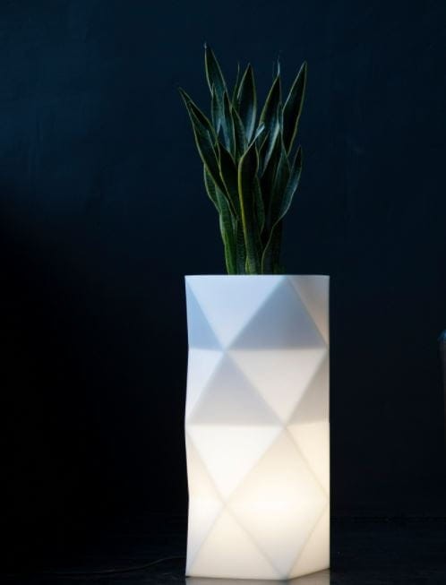 Donica LED podświetlana designerska 78 cm barwa neutralna | Asti light | Monumo