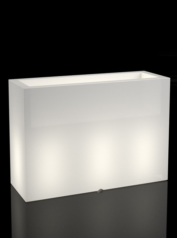 Donica LED podświetlana prostokątna 100 cm barwa neutralna | Longerino light | Monumo