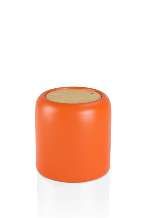 Okrągła pufa 39h ze schowkiem Monumo Ambienti pomarańczowa