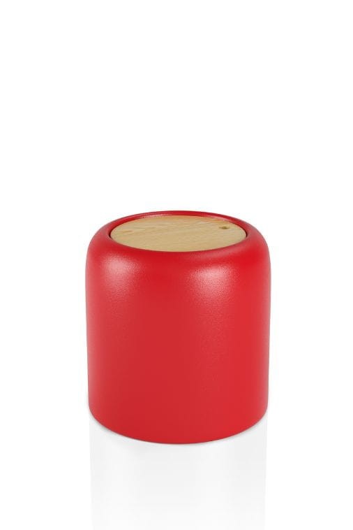 Okrągła pufa 39h ze schowkiem Monumo Ambienti czerwona