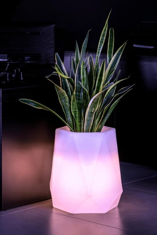 Donica LED nowoczesna podświetlana 54 cm RGB + pilot | Flavi light | Monumo