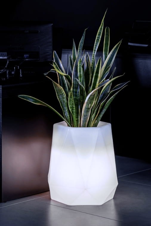 Donica LED nowoczesna podświetlana 54 cm barwa neutralna | Flavi light | Monumo