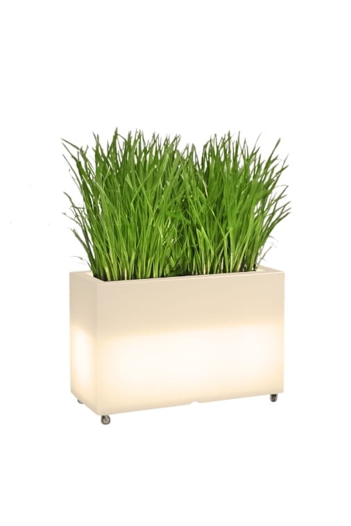 Długa donica na kółkach podświetlana Monumo Lungo Maxi Light barwa ciepła H:50