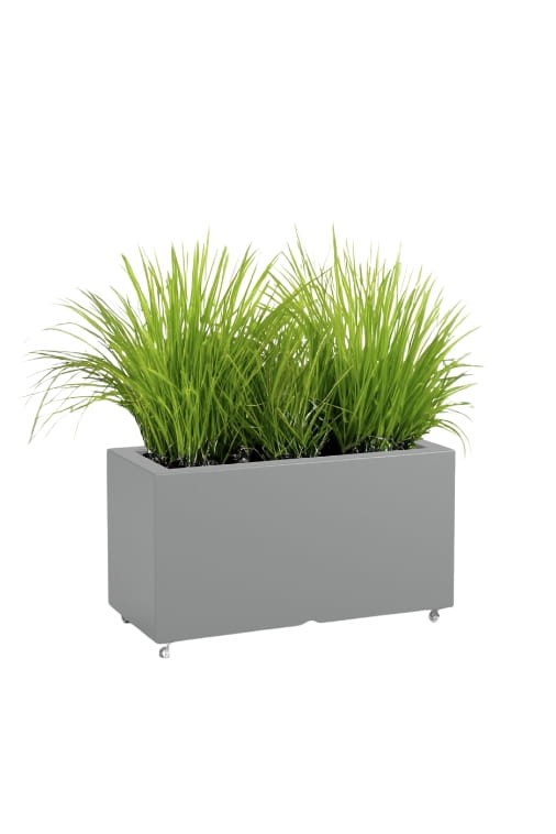 Donica prostokątna na kółkach 75 cm szara na taras | Lungo | Monumo