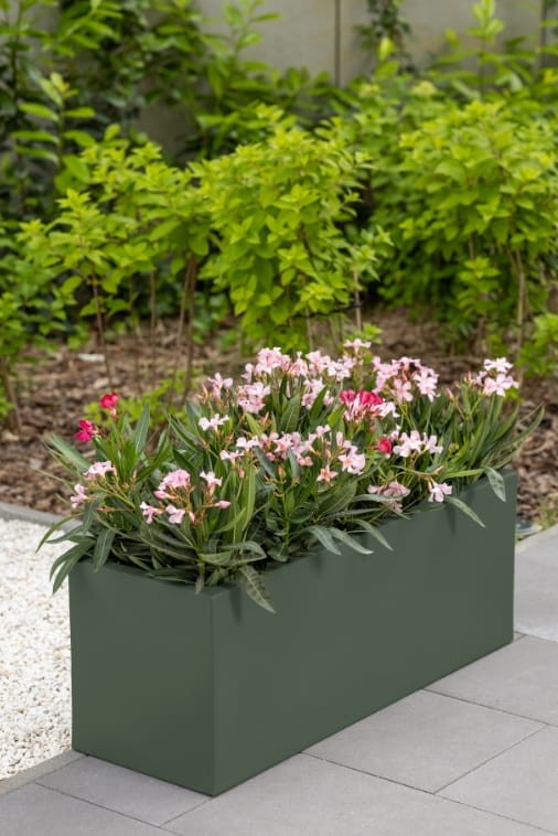 Prostokątna długa donica ogrodowa Long Maxi 100 cm (100x35x38) butelkowa zieleń | Monumo