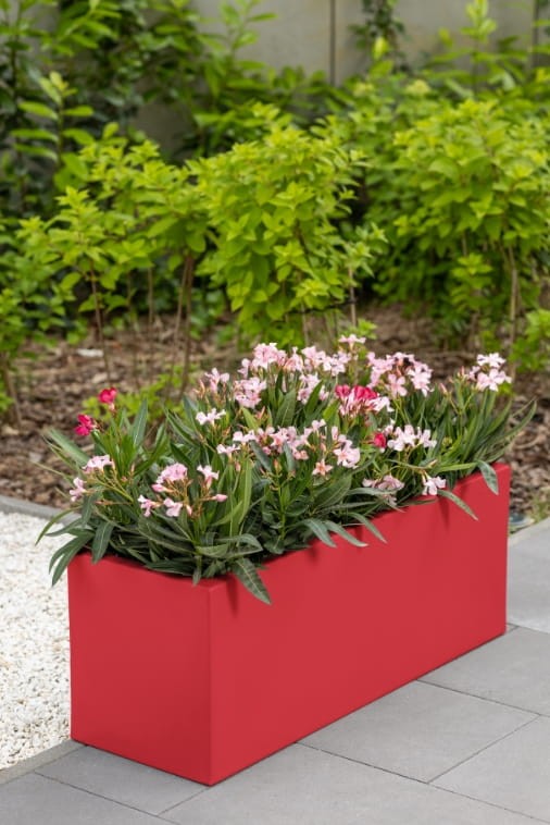 Prostokątna długa donica ogrodowa Long Maxi 100 cm (100x35x38) czerwona | Monumo