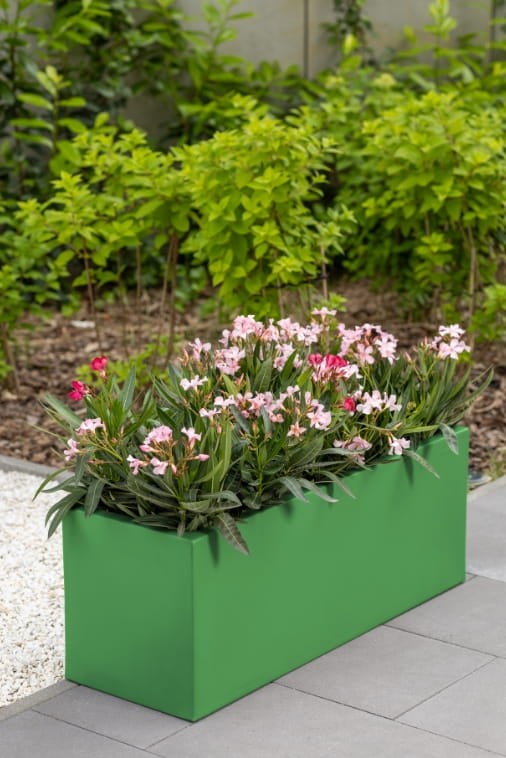 Prostokątna długa donica ogrodowa Long Maxi 100 cm (100x35x38) limonkowa | Monumo