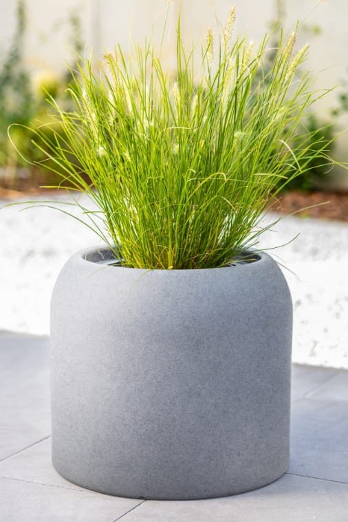 Duża donica okrągła na taras Ambienti 46 cm efekt kamienia | Monumo