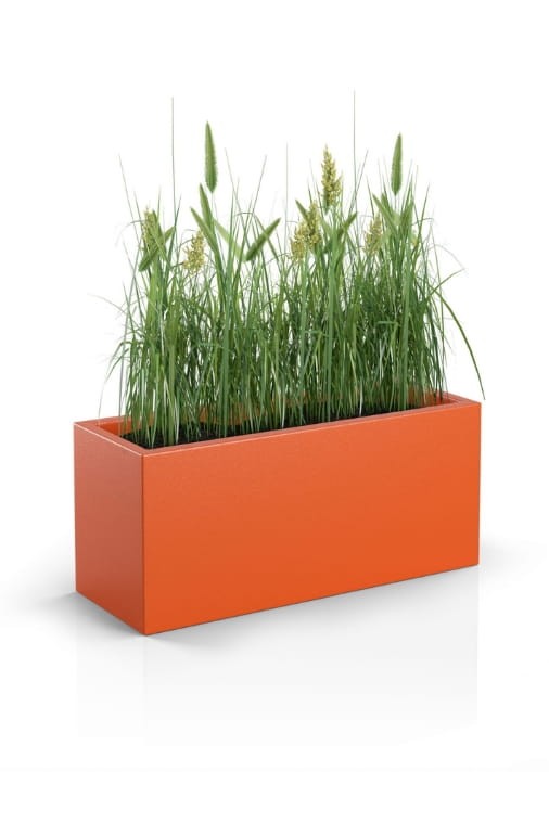 Prostokątna długa wąska donica ogrodowa Long Slim 80 cm (80x30x35) pomarańczowa | Monumo