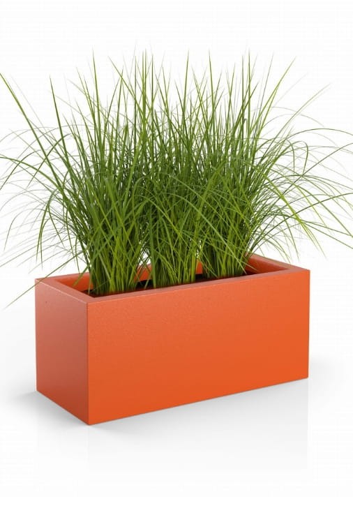 Donica prostokątna długa na taras Long 90 cm (90x40x40) pomarańczowa | Monumo