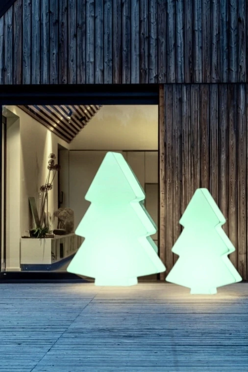 Zestaw Świąteczny LED Monumo Choinka podświetlana H:100 & Choinka podświetlana H:60 żarówka RGB